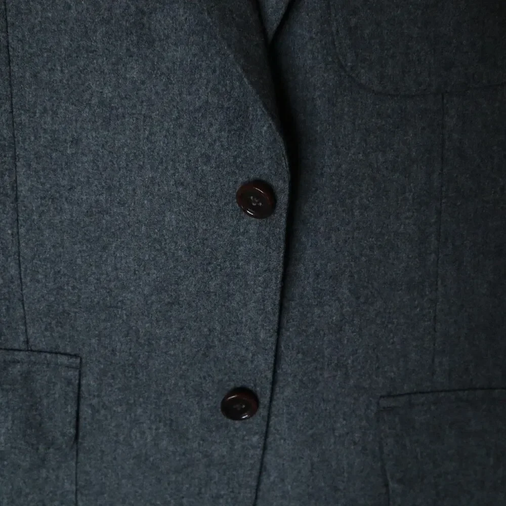 J.Crew Men's 40R Fox All Wool Cloth Sport Coat Blazer Unstructured Gray 